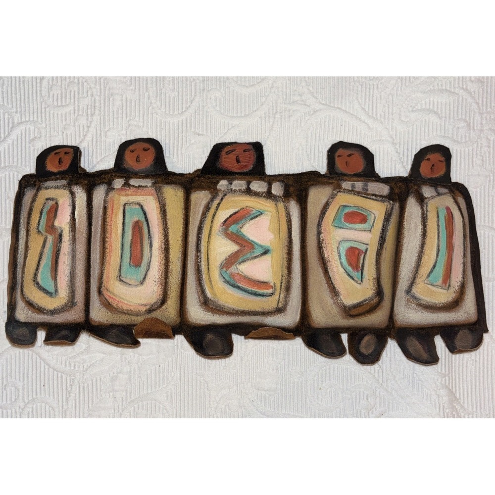 Soft Plush Suede Handmade Singing Southwest Art Sculpture Navajo Art 13" x 6"